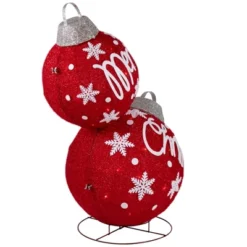Northlight Lighted Stacked Ornament Balls Outdoor Christmas Decoration - 35" - Warm White LED -Northlight Decor Sale GUEST 3499f0b8 4dce 4fef 843d 9dbc2a47ae59