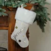 Northlight 19" Ivory White Gold Foil "Peace" Christmas Stocking With White Faux Fur Cuff -Northlight Decor Sale GUEST 378dedee 8e3c 4a20 9746 794bbe31ffdf