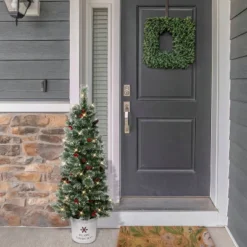 Puleo 4.5' Pre-Lit Potted Pine Artificial Christmas Tree -Northlight Decor Sale GUEST 381fbe74 72cc 4eee 89de ef3da0e0154d