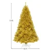 Costway 7.5Ft Hinged Unlit Artificial Tinsel Christmas Tree Holiday,Silver ,Gold -Northlight Decor Sale GUEST 384dbae4 48f6 4050 8e48 76696b8f1d3a