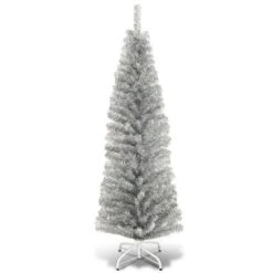 Costway 6FT Tinsel Tree Slim Pencil Christmas Tree Silver Champagne Goldblue -Northlight Decor Sale GUEST 3e750b42 261e 4e78 b52f cd60cf0e628e