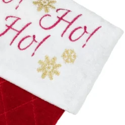 Northlight 19" Quilted Red Velvet HO! HO! HO! Embroidered Christmas Stocking -Northlight Decor Sale GUEST 3f76029a 8822 4c3a a471 a119b72a7f78