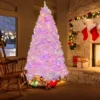 Costway 7 FT Flocked Artificial Christmas Tree Hinged With 500 LED Lights 1200 Branch Tips -Northlight Decor Sale GUEST 418bf860 15bc 4e69 a2ac a9218a697adf