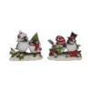 Transpac Resin Bird Couple Figurine Set Of 2 - Perfect Christmas Decorative Objects For Holiday Cheer