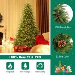 Costway 7 FT Pre-Lit Christmas Tree 3-Minute Quick Shape With Quick Power Connector Timer -Northlight Decor Sale GUEST 44e3ff13 6588 4f12 92a2 676e7ccff02f