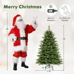 Costway 5/6/7 FT Pre-Lit Christmas Tree Hinged With 250/350/470 Multi-color Lights -Northlight Decor Sale GUEST 4505f3a7 253f 4275 baaf ff3c2ad28fce