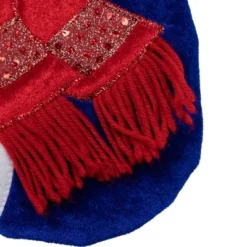 Northlight 24" Large Penguin And Bear Blue Velveteen Christmas Stocking With White Cuff -Northlight Decor Sale GUEST 45089e23 4a03 4bd6 9723 eadacb1c601c