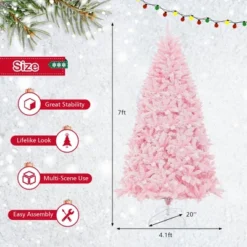 Costway 7 FT Flocked Artificial Christmas Tree Hinged With 500 LED Lights 1200 Branch Tips 13 Costway 7 FT Flocked Artificial Christmas Tree Hinged With 500 LED Lights 1200 Branch Tips -Northlight Decor Sale GUEST 451e8da0 62cb 421e 9b3e eb101d568249