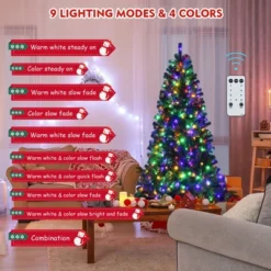Costway 6ft Pre-lit Hinged Christmas Tree W/ Remote Control & 9 Lighting Modes -Northlight Decor Sale GUEST 454a2ce0 cc43 4d9e 9f80 c8330ee137cb