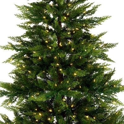 National Tree Company Pre-lit Feel Real Festive Fern Artificial Christmas Tree With Clear Lights 3 National Tree Company Pre-lit Feel Real Festive Fern Artificial Christmas Tree With Clear Lights
