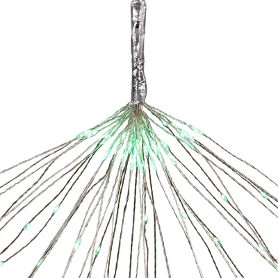Northlight 20" LED Lighted Firework Silver Branch Christmas Decoration - Green Lights 5 Northlight 20" LED Lighted Firework Silver Branch Christmas Decoration - Green Lights - Image 3
