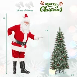 Costway 5 FT Pre-Lit Artificial Christmas Tree With 408 Snowy Branch Tips 250 LED Lights -Northlight Decor Sale GUEST 4e2eec6f 3e42 44e1 bc6d acd126d5f291