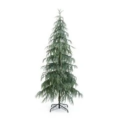 LuxenHome 7.5Ft Pre-Lit Slim Artificial Cedar Christmas Tree With Metal Stand Green -Northlight Decor Sale GUEST 4e8739a7 969f 4df3 9fe4 63d3714d8fd3