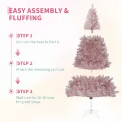 Pre-Lit Rose Gold Christmas Tree — 150 Warm White LEDs, Sparkling Tinsel, Sturdy Metal Stand, Indoor Holiday Accent -Northlight Decor Sale GUEST 50c8d745 145d 48eb ab65 23f208e6aea4