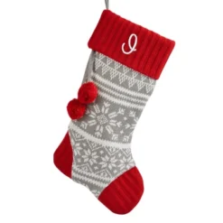 Personalization Mall Knit Snowflake Embroidered Initial Christmas Stocking -Northlight Decor Sale GUEST 519da6cf fa0c 4541 9def e716b10c006f