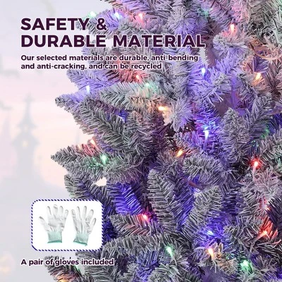 4.5/6/7.5/9 FT Artificial Christmas Tree, Christmas Tree With Decoration, Metal Base Easy Assembly For Home, Office, Party, Holiday Decor 8 4.5/6/7.5/9 FT Artificial Christmas Tree, Christmas Tree With Decoration, Metal Base Easy Assembly For Home, Office, Party, Holiday Decor - Image 6