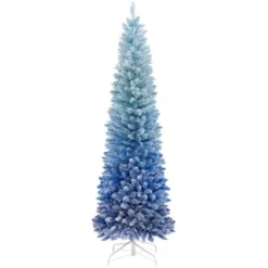 Costway 6/7 FT Blue Gradient Snow Flocked Artificial Christmas Tree With 435/725 Lush Branch Tips -Northlight Decor Sale GUEST 52fec13a f0f5 4605 b6a7 5550cde2725a