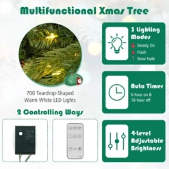 Costway 7 FT Pre-Lit Christmas Tree 3-Minute Quick Shape With Quick Power Connector Timer -Northlight Decor Sale GUEST 54ffb885 8732 40e9 8cdd 85ba0daf4fae