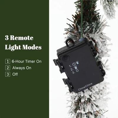 LuxenHome 3-Piece Holiday Artificial Tree Sets With Lights And Flat Stand Green 7 LuxenHome 3-Piece Holiday Artificial Tree Sets With Lights And Flat Stand Green - Image 5