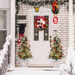 3ft Small Christmas Tree Pre-Lit Artificial Christmas Tree With 78 Led Lights, Snow Flocked Xmas Tree W/Base, Timer Function, Battery Operated -Northlight Decor Sale GUEST 56d279b0 c090 4efb ba56 2000ebf16367