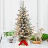 3ft Puleo Pre-Lit Flocked Fraser Fir Artificial Christmas Tree Clear Lights: Burlap Base, Indoor Use -Northlight Decor Sale GUEST 58d3d493 264f 427b 876b 5a26a4fee39b