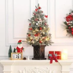 3 Ft Pre-Lit Christmas Tree, Artificial Christmas Trees W/Base, Xmas Trees W/78 LED Lights, Battery Operated&Timer Function, Christmas Decoration -Northlight Decor Sale GUEST 58ec9cb7 659a 4e39 95f6 e24779b6a3cc