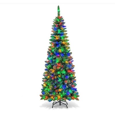 4.5/6/7.5/9/12FT Pre-Lit Artificial Christmas Tree With LEDs, PVC Branch Tips & Metal Stand - Easy Assembly Xmas Tree For Home Office Decor 13 4.5/6/7.5/9/12FT Pre-Lit Artificial Christmas Tree With LEDs, PVC Branch Tips & Metal Stand - Easy Assembly Xmas Tree For Home Office Decor - Image 11