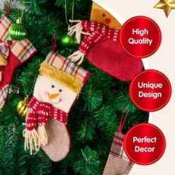 Joyfy 12 Pcs Mini Christmas Stockings, Xmas Santa Snowman Reindeer Burlap Stockings For Christmas Tree Holiday Decoration Present Holders Treat Bags -Northlight Decor Sale GUEST 5a2606b6 59eb 40e3 815d a8a4b97c1856