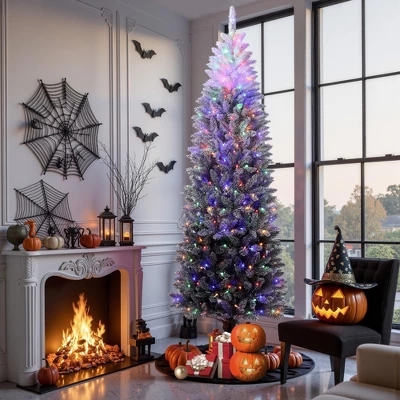 4.5/6/7.5/9 FT Artificial Christmas Tree, Christmas Tree With Decoration, Metal Base Easy Assembly For Home, Office, Party, Holiday Decor 11 4.5/6/7.5/9 FT Artificial Christmas Tree, Christmas Tree With Decoration, Metal Base Easy Assembly For Home, Office, Party, Holiday Decor - Image 9