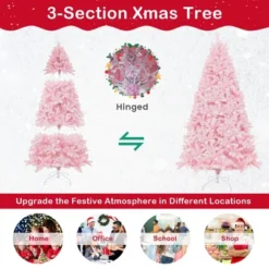 Costway 7 FT Flocked Artificial Christmas Tree Hinged With 500 LED Lights 1200 Branch Tips 16 Costway 7 FT Flocked Artificial Christmas Tree Hinged With 500 LED Lights 1200 Branch Tips -Northlight Decor Sale GUEST 5c86eb2a 09d3 44bc ac44 bf44bf61edb7