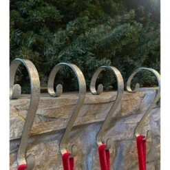 Stocking Scrolls Stocking Holders 4pk Galvanized