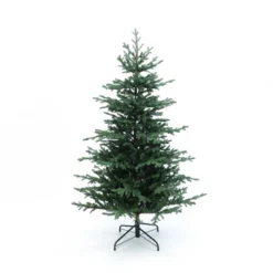 LuxenHome 6Ft Pre-Lit Artificial Fir Christmas Tree, Green Branches With Warm Lights & Metal Stand -Northlight Decor Sale GUEST 5de2c54c b81a 4da2 9a46 d18ee8ebfae9