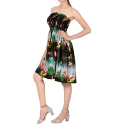 LA LEELA Women's Casual Beach Christmas Tree A Line Slit Dresses Tube Top Evening Short Strapless Dress For Women -Northlight Decor Sale GUEST 6018e4cb dfa5 40cd 8f1a 17ce1c30e43e
