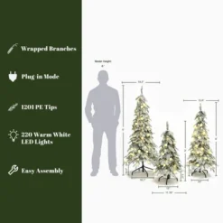 LuxenHome 3-Piece Flocked Artificial Tree Set With Lights And Metal Stand Green 14 LuxenHome 3-Piece Flocked Artificial Tree Set With Lights And Metal Stand Green -Northlight Decor Sale GUEST 62d485de 3d8e 4f05 8578 18c91110dd66