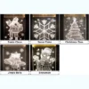 5 Star Super Deals 5 Christmas Window Light Decoration 3D LED Acrylic Hanging Decor W/ Icicle Strings - Santa, Snowflake, Snowman,Tree & Jingle Bells