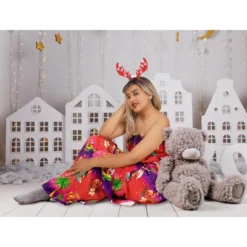 LA LEELA Women's Casual Beach Christmas Tree A Line Slit Maxi Dresses Tube Top Evening Long Strapless Santa Dress For Women -Northlight Decor Sale GUEST 66ed999d 65e1 475e b0e5 ed079947a008