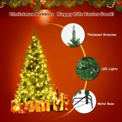 Costway 5ft Pre-lit PVC Artificial Half Christmas Tree 250 LED Lights -Northlight Decor Sale GUEST 689669e5 c0df 41ff b10e df7cd91f77f9