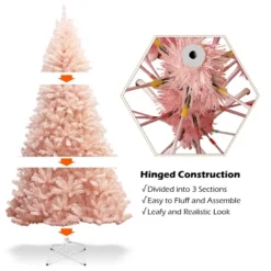 Costway 6ft/7ft Pink Christmas Tree Hinged Full Fir Tree Metal Season -Northlight Decor Sale GUEST 6a69dfa6 7fbe 4bb1 9813 dff3ee8b4430
