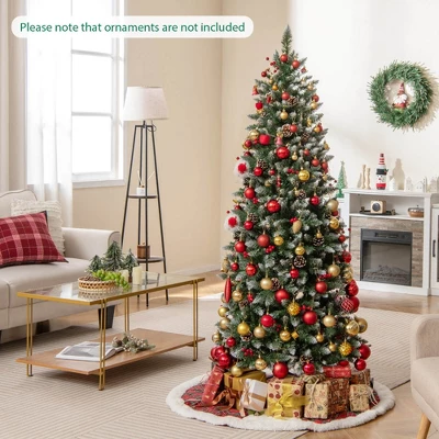 Costway 6 FT Pre-Lit Artificial Christmas Tree With 618 Snowy Branch Tips 280 LED Lights 5 Costway 6 FT Pre-Lit Artificial Christmas Tree With 618 Snowy Branch Tips 280 LED Lights - Image 3