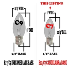 Novelty Lights 25 Feet C7 Christmas String Light Set, Vintage Holiday Hanging Light Set, White Wire -Northlight Decor Sale GUEST 6cf20065 d678 4445 a28d e84f59835800