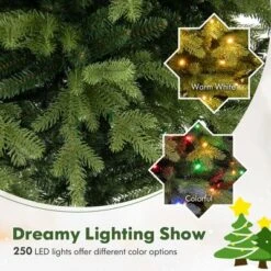 Costway 5/6/7 FT Pre-Lit Christmas Tree Hinged With 250/350/470 Multi-color Lights -Northlight Decor Sale GUEST 6d2f386f f391 43ce 86f8 e935a9feb640
