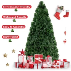 Costway 6Ft Pre-Lit Fiber Optic PVC Christmas Tree Metal Holiday -Northlight Decor Sale GUEST 6dc824d0 e430 440a ade6 f1bbe70ecb86
