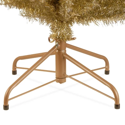 National Tree Company 7' Champagne Tinsel Slim Artificial Christmas Tree 3 National Tree Company 7' Champagne Tinsel Slim Artificial Christmas Tree