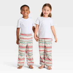 Toddler "Let It Snow" Fair Isle Microfleece Holiday Matching Family Pajama Pants - Wondershop™ Cream -Northlight Decor Sale GUEST 6f910ef2 d720 4e53 a8b9 47c906f75a15
