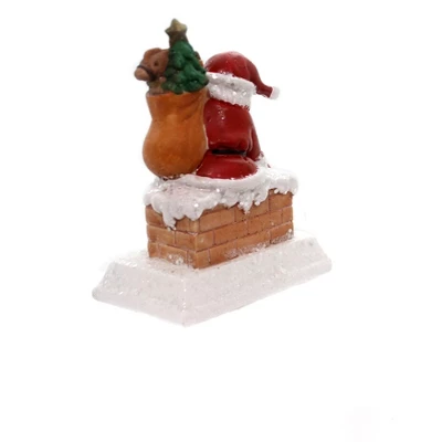 Christmas 5.75 In Santa W/ Gifts Stocking Holder Stocking Holder , Weighted Roof Top Chimney (1PC) 4 Christmas 5.75 In Santa W/ Gifts Stocking Holder Stocking Holder , Weighted Roof Top Chimney (1PC) - Image 2
