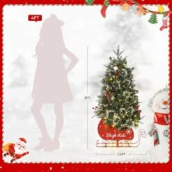 Homfan Pre-installed Lighted Christmas Tree, Snowflake Christmas Tree, Sleigh Base, Artificial Christmas Tree For Home Decoration 10 Homfan Pre-installed Lighted Christmas Tree, Snowflake Christmas Tree, Sleigh Base, Artificial Christmas Tree For Home Decoration -Northlight Decor Sale GUEST 70f3aea2 e74c 4c02 8fa8 95eb7bde03b4