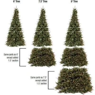 Northlight Pre-Lit Extend-A-Tree Adjustable Artificial Christmas Tree - 6' To 9' - Clear Lights 3 Northlight Pre-Lit Extend-A-Tree Adjustable Artificial Christmas Tree - 6' To 9' - Clear Lights
