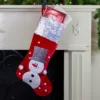 Northlight 20.5" Red And White Snowman Embroidered Christmas Stocking With Sequined Cuff -Northlight Decor Sale GUEST 75149c12 1ef4 4976 9f47 6a72fff92b7b
