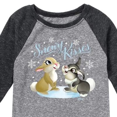 Boys' - Disney - Christmas - Snowy Bunny Kisses Raglan Graphic T-Shirt 3 Boys' - Disney - Christmas - Snowy Bunny Kisses Raglan Graphic T-Shirt