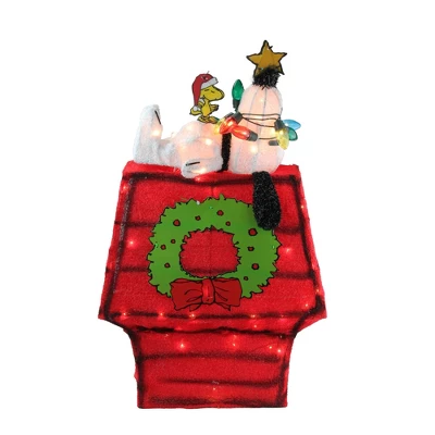 Northlight Lighted Snoopy On Dog House Outdoor Christmas Decoration - 18" - Clear Lights 4 Northlight Lighted Snoopy On Dog House Outdoor Christmas Decoration - 18" - Clear Lights - Image 2